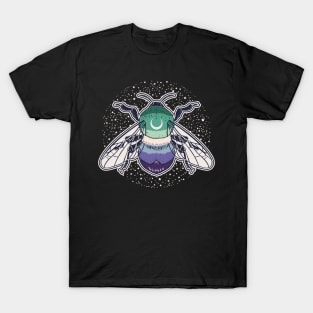 Gay Man Bee Proud LGBT Pride Flag T-Shirt